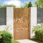 vidaXL Poort met vlamontwerp 100x175 cm weervast staal, Tuin en Terras, Verzenden, Nieuw