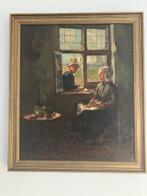 Arend Hijner (1866-1916) - Praatje door het raam