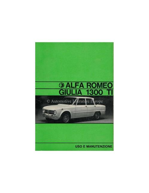 1971 ALFA ROMEO GIULIA 1300 TI INSTRUCTIEBOEKJE ITALIAANS, Autos : Divers, Modes d'emploi & Notices d'utilisation