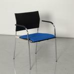 Thonet vergaderstoel, blauw, 4-poot onderstel, Huis en Inrichting, Ophalen of Verzenden, Gebruikt