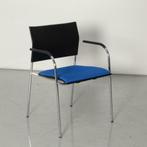 Thonet vergaderstoel, blauw, 4-poot onderstel, Ophalen of Verzenden