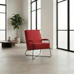 Leren fauteuil Hope - Toledo Ducati (rood), Huis en Inrichting, Fauteuils, Nieuw, Ophalen of Verzenden, Eigentijds, Industrieel, Modern, Scandinavisch