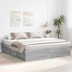 vidaXL Bedframe grijs sonoma eikenkleurig 180x200 cm Super, Huis en Inrichting, Slaapkamer | Bedden, Verzenden, Nieuw