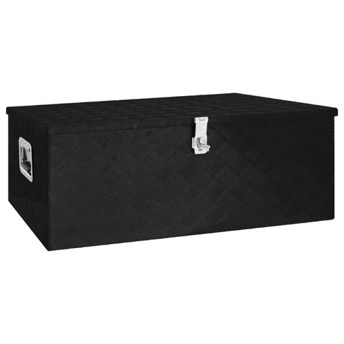 vidaXL Opbergbox 100x55x37 cm aluminium zwart, Doe-het-zelf en Bouw, Gereedschapskisten, Nieuw, Verzenden