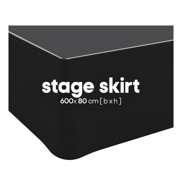 FORTEX Podiumrok strak 6m (b) x 80cm (h) StageMolton 320, Muziek en Instrumenten, Licht en Laser, Verzenden
