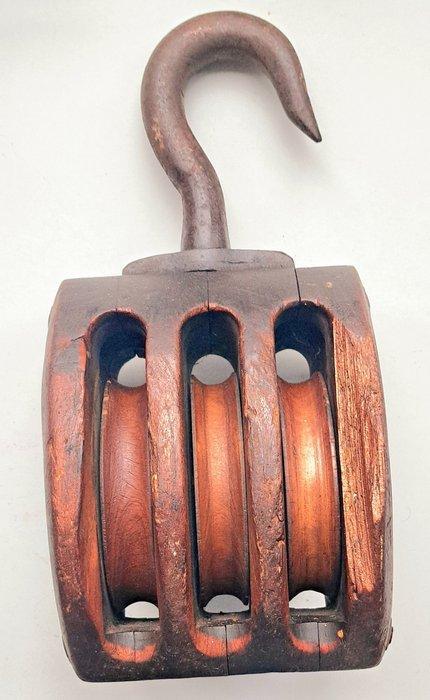 Outil de travail - équipement de navire à poulie, Antiek en Kunst, Antiek | Wandborden en Tegels