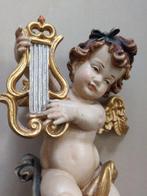Figuur - Engel mit Harfe - Hout, Antiek en Kunst