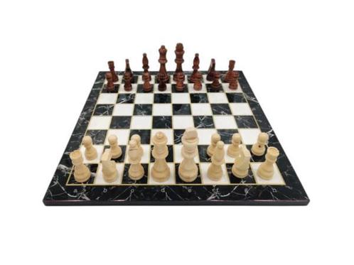 Veiling - Inklapbaar Schaakbord met Houten Stukken (37 cm), Hobby en Vrije tijd, Gezelschapsspellen | Bordspellen, Nieuw