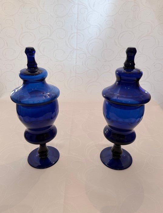 dekselvaas (2) - Glas, Antiek en Kunst, Curiosa en Brocante