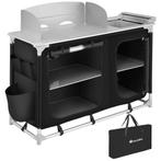 tectake Campingkeuken 116x52x107cm - zwart, Caravans en Kamperen, Kampeeraccessoires, Verzenden, Nieuw