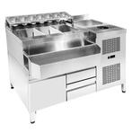 Bar-/Cocktailstation (Gekoeld) | RVS | 3 Gekoelde Laden, Verzenden, Nieuw in verpakking