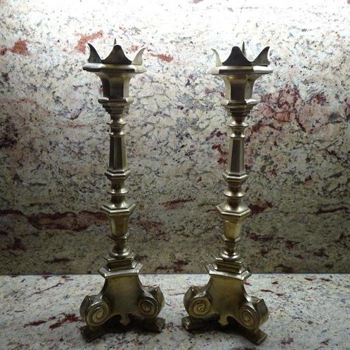 Kandelaar (2) - Messing, Antiek en Kunst, Curiosa en Brocante