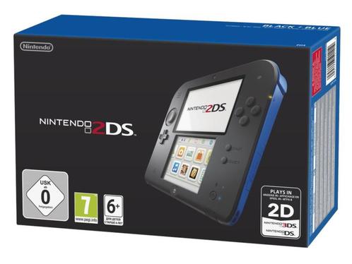 Nintendo 2DS Zwart/Blauw in Doos (Nette Staat & Krasvrije..., Games en Spelcomputers, Spelcomputers | Nintendo 2DS en 3DS, Zo goed als nieuw