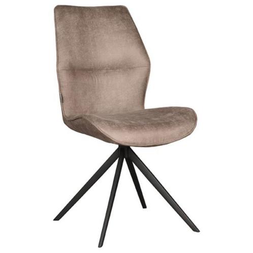 Stoel | Microsuède/Metaal | Taupe | Zwarte Poten | Indoor |, Zakelijke goederen, Horeca | Keukenapparatuur, Nieuw in verpakking