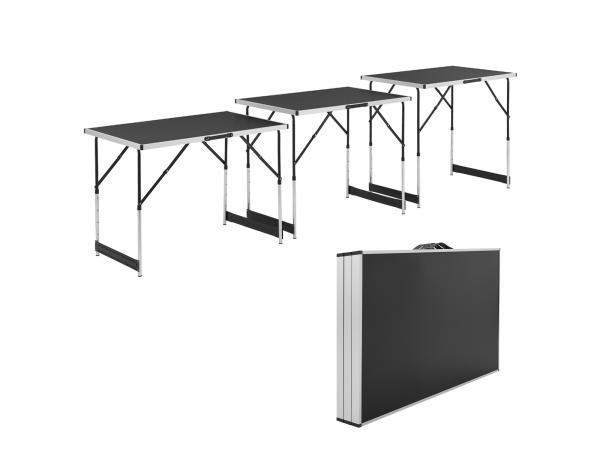 Veiling - 3 stuks Aluminium Vouwtafel / Klaptafel / Campingt, Caravanes & Camping, Meubles de camping