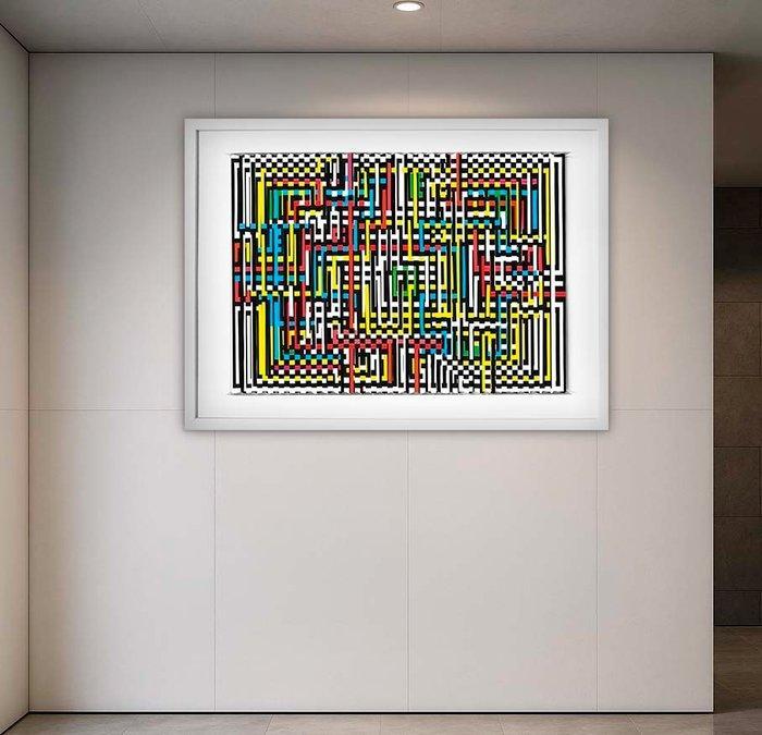 Poplea - Cinétique 3 en 1 Chromatic Labyrinth(2000), Antiek en Kunst, Kunst | Schilderijen | Modern