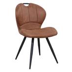 Stoelen | MIRACLE | Microvezel/Metaal | Cognac | Zwarte, Verzenden, Nieuw in verpakking