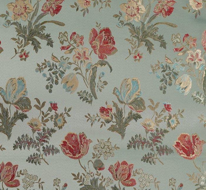 Meesterwerk van elegantie: stoffering in San Leucio-stijl -, Antiek en Kunst, Antiek | Tapijten, Tafelkleden en Textiel
