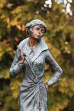 d.rouat - sculptuur, bronzen dame in oude klederdracht en, Antiek en Kunst