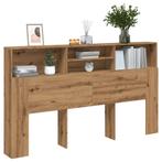 vidaXL Hoofdbordkast 180x19x103,5cm bewerkt hout artisanaal, Huis en Inrichting, Slaapkamer | Bedden, Verzenden, Nieuw