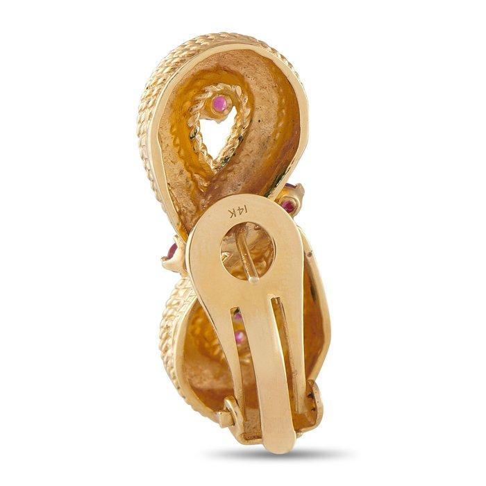 Oorbellen - 14 karaat Geel goud, 14K geelgoud oorbellen met, Handtassen en Accessoires, Oorbellen