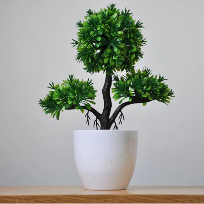 Kunst Bonsai Boom - Planten Nep Plant Plastic Decoratie, Huis en Inrichting, Woonaccessoires | Kunstplanten en Kunstbloemen, Nieuw