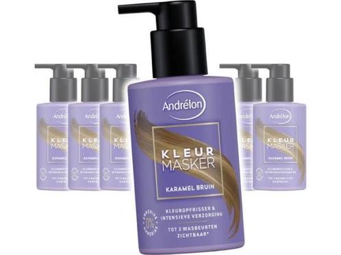 Veiling - Andrélon Kleurmasker Karamel Bruin 6x 200 ml, Handtassen en Accessoires, Uiterlijk | Haarverzorging, Nieuw