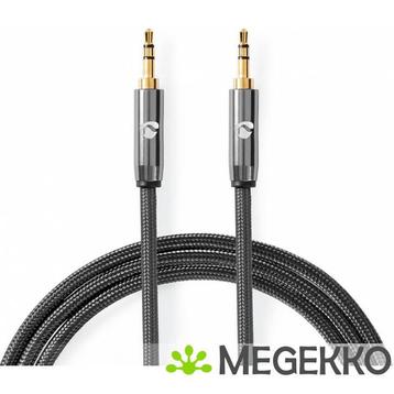 Stereo-Audiokabel | 3,5 mm Male - 3,5 mm Female | Gun Metal, Verzenden, Nieuw
