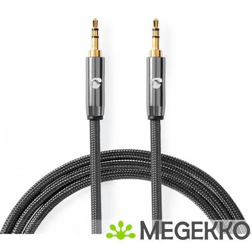 Stereo-Audiokabel | 3,5 mm Male - 3,5 mm Female | Gun Metal, Computers en Software, Overige Computers en Software, Nieuw, Verzenden