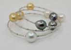 Armband Platina, Golden South Sea en Peacock Tahiti Parels, Handtassen en Accessoires, Armbanden, Nieuw