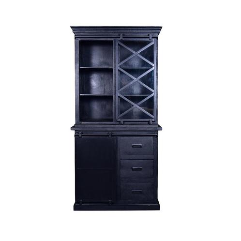 Buffetkast Mangohout Milan 100 X Zwart, Huis en Inrichting, Kasten | Buffetkasten, Nieuw, Verzenden