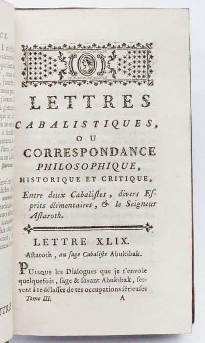 dArgens - Lettres Cabalistiques - 1770, Antiek en Kunst, Antiek | Boeken en Manuscripten
