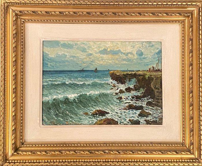 Fausto Pratella (1888-1946) - Marina, Antiek en Kunst, Kunst | Schilderijen | Klassiek