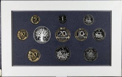France. Proof Set 1992 (11 monnaies) dont 100 Francs argent, Postzegels en Munten, Munten | Europa | Niet-Euromunten