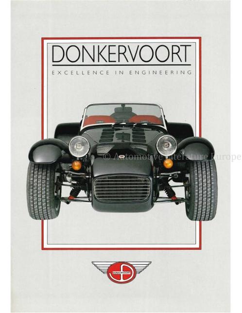 1990 DONKERVOORT S8A BROCHURE DUITS, Boeken, Auto's | Folders en Tijdschriften