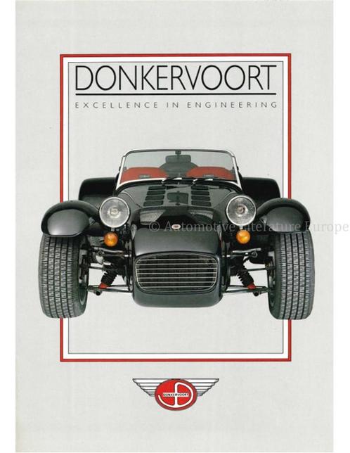 1990 DONKERVOORT S8A BROCHURE DUITS, Livres, Autos | Brochures & Magazines