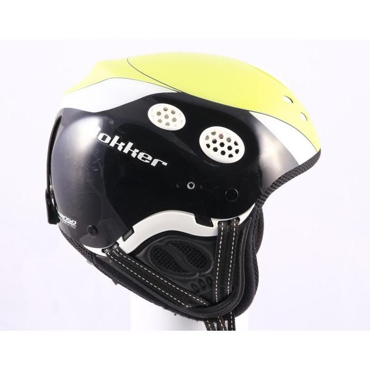 52 53 54 skihelm/snowboardhelm SLOKKER JAKY JUNIOR, black/ye, Sport en Fitness, Skiën en Langlaufen, Ski, Overige typen, Gebruikt