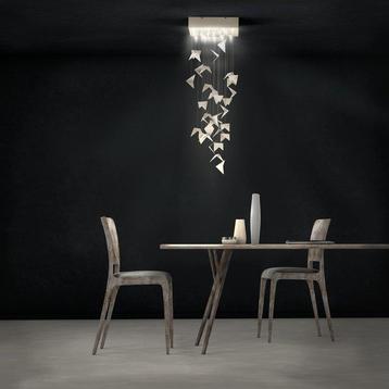 Lustre - Acier - Crème PORTAL LGH0830