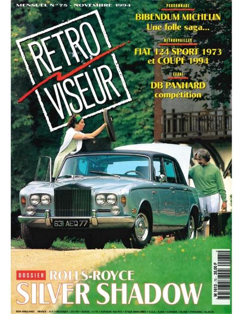 1994 RETROVISEUR MAGAZINE 75 FRANS, Livres, Autos | Brochures & Magazines, Enlèvement ou Envoi