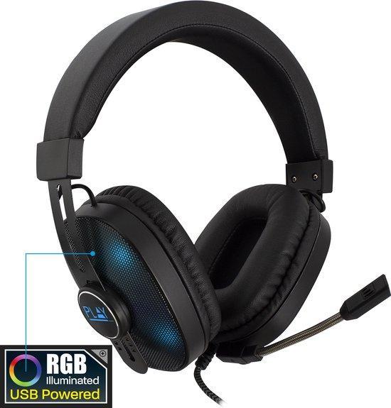 PL3321 Play Over-ear Gaming Headset met microfoon en RGB..., Audio, Tv en Foto, Hoofdtelefoons, Nieuw, Verzenden