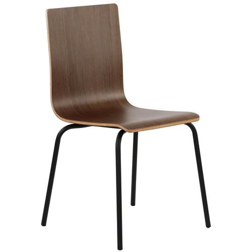 Stoel | DANIS | Houtlook (Walnoot) | Zwarte Poten |, Zakelijke goederen, Horeca | Keukenapparatuur, Nieuw in verpakking, Verzenden
