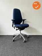 RH Logic 400 - Blauwe stoffering  - Zilvergrijs voetkruis -, Werkplek, Ophalen of Verzenden, Gebruikt, Stoel