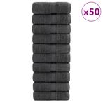 vidaXL Premium washandjes SOLUND 50 stuks antraciet 30x30cm, Huis en Inrichting, Badkamer | Badtextiel en Accessoires, Verzenden