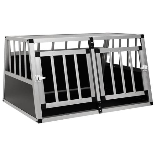 vidaXL Hondenbench met dubbele deur 89x69x50 cm, Dieren en Toebehoren, Hondenhokken, Nieuw, Verzenden