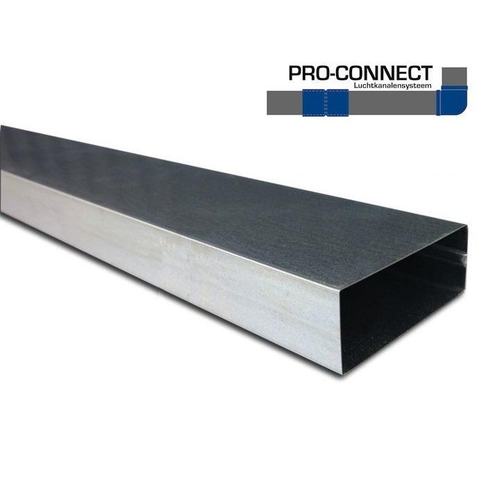 Rechthoekig kanaal 110 x 55mm - Staal - L=1500mm [Pro-C], Doe-het-zelf en Bouw, Ventilatie en Afzuiging, Nieuw, Verzenden