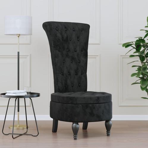 vidaXL Chaise à dossier haut noir velours conception de, Maison & Meubles, Fauteuils, Neuf, Envoi