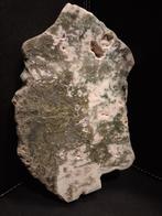 Natural Moss Agate - rough agate slab - 15.5 x 9.5 cm - high, Verzenden, Nieuw