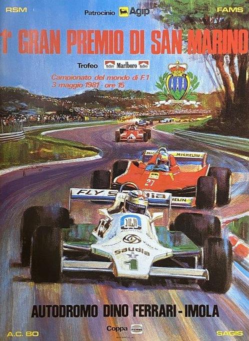 Gino Pallotti - 1° GRAN PREMIO DI SAN MARINO - FORMULA 1 -, Antiquités & Art, Art | Dessins & Photographie