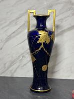 Gustave Asch - Vaas - Aardewerk - Blauwe porseleinen vaas, Antiquités & Art