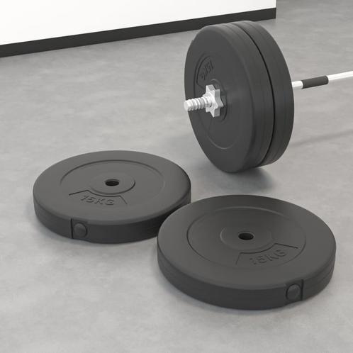 vidaXL Plaques de poids 2 pcs 30 kg Béton, Sports & Fitness, Équipement de fitness, Neuf, Envoi